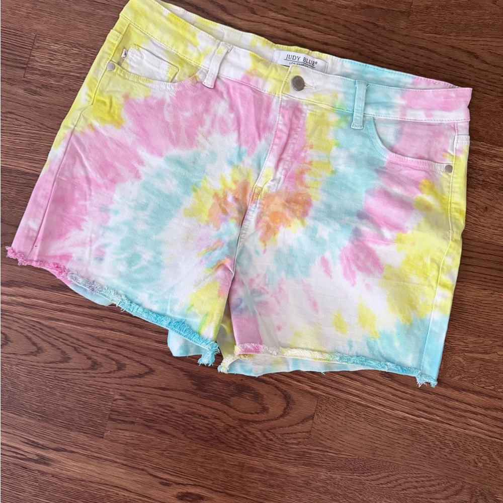 Judy Blue Women's Colorful Tie-Dye Jean Shorts